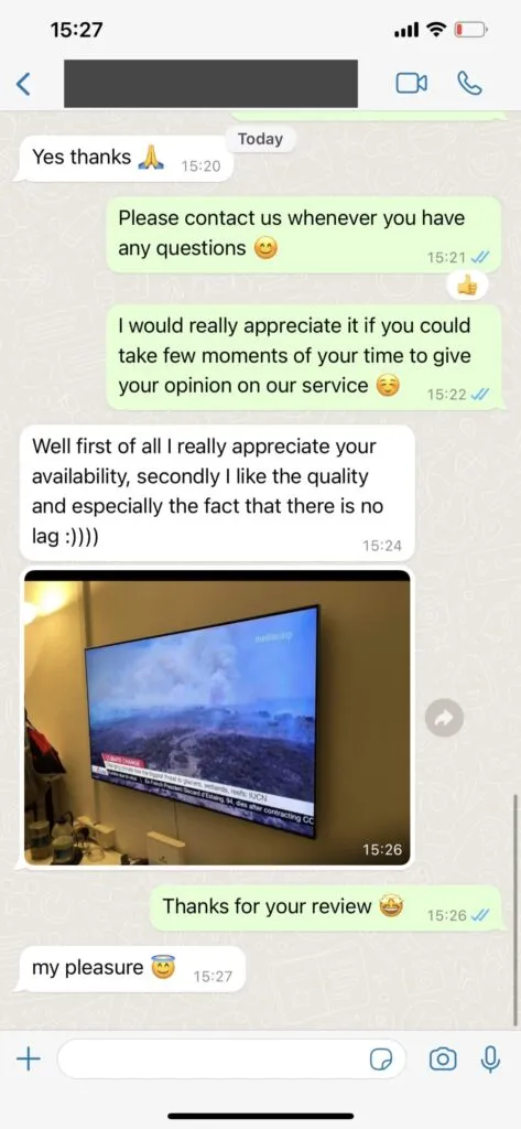 kavitv instant playlist delivery message on WhatsApp